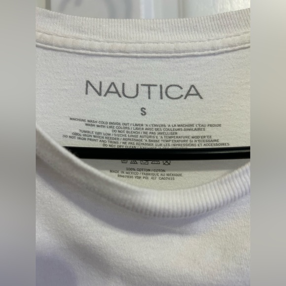 Vintage White Nautica Long Sleeve Tee - Picture 3 of 3